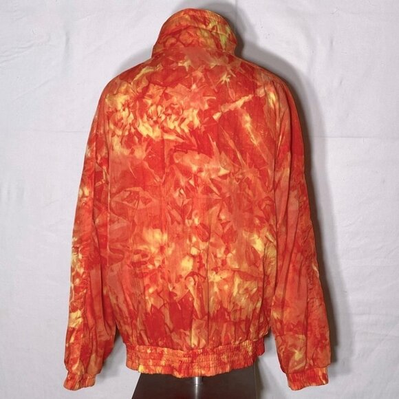 Vintage 90s Serenity Orange Full Zip Windbreaker M - Picture 4 of 10